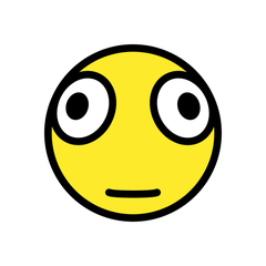 كيف وجه بأعين زائعة الرموز التعبيرية تبدو على Openmoji.