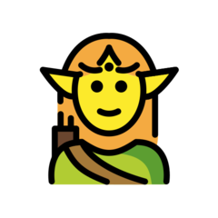 How Elf emoji looks on Openmoji.