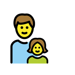 How Family: Man, Girl emoji looks on Openmoji.