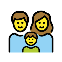 A quoi ressemblent les emoji Famille: homme, femme et garçon sur Openmoji.