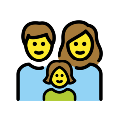 How Family: Man, Woman, Girl emoji looks on Openmoji.