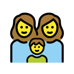 A quoi ressemblent les emoji Famille: femme, femme et garçon sur Openmoji.