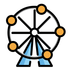 How Ferris Wheel emoji looks on Openmoji.