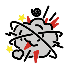 A quoi ressemblent les emoji Nuage de colère sur Openmoji.