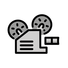 How Film Projector emoji looks on Openmoji.