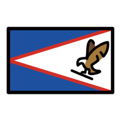 Como o emoji do Bandeira: Samoa Americana é exibido no Openmoji.