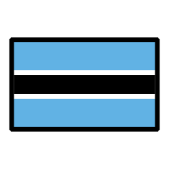 Hoe Vlag: Botswana emoji eruit ziet op Openmoji.