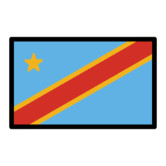 Wie Flagge: Kongo-Kinshasa Emoji auf Openmoji aussieht.