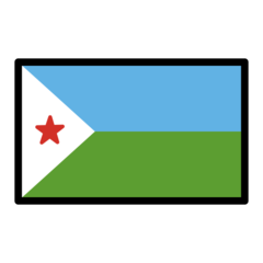 Hoe Vlag: Djibouti emoji eruit ziet op Openmoji.