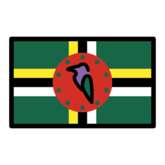 Wie Flagge: Dominica Emoji auf Openmoji aussieht.