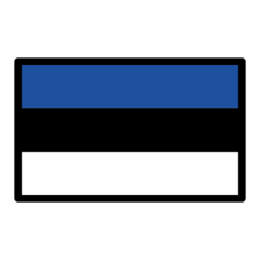 How Flag: Estonia emoji looks on Openmoji.