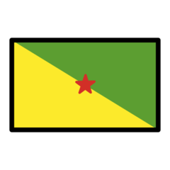 Hoe Vlag: Frans-Guyana emoji eruit ziet op Openmoji.