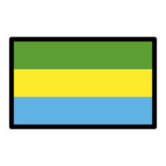 How Flag: Gabon emoji looks on Openmoji.