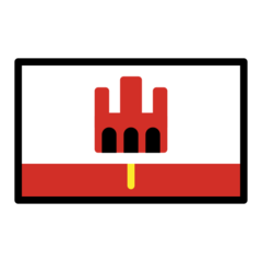 How Flag: Gibraltar emoji looks on Openmoji.