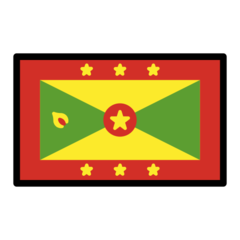 Hoe Vlag: Grenada emoji eruit ziet op Openmoji.