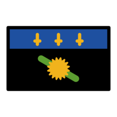 How Flag: Guadeloupe emoji looks on Openmoji.