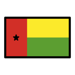 Wie Flagge: Guinea-Bissau Emoji auf Openmoji aussieht.