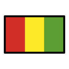 Hur Flagga: Guinea emoji ser ut på Openmoji.