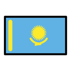 Hoe Vlag: Kazachstan emoji eruit ziet op Openmoji.