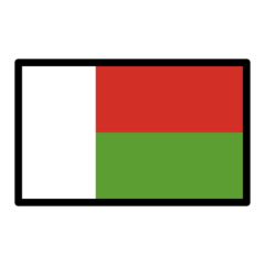 Bagaimana Bendera: Madagaskar emoji terlihat di Openmoji.