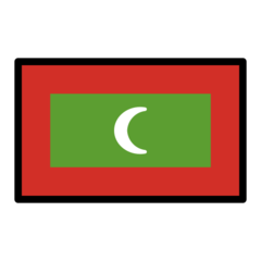 Hoe Vlag: Maldiven emoji eruit ziet op Openmoji.