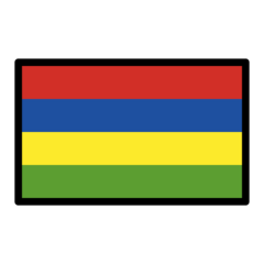 Hoe Vlag: Mauritius emoji eruit ziet op Openmoji.