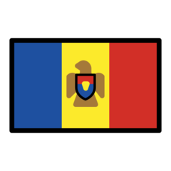 Hvordan Flagg: Moldova emoji ser ut på Openmoji.