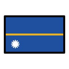 Hoe Vlag: Nauru emoji eruit ziet op Openmoji.