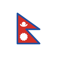 How Flag: Nepal emoji looks on Openmoji.