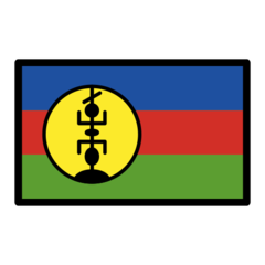 Bagaimana emoji Bendera: New Caledonia kelihatan di Openmoji.