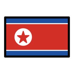 Hvordan Flagg: Nord-Korea emoji ser ut på Openmoji.