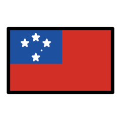 How Flag: Samoa emoji looks on Openmoji.