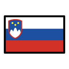 Hoe Vlag: Slovenië emoji eruit ziet op Openmoji.