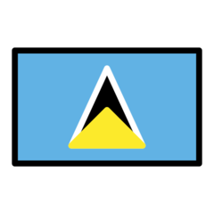 Wie Flagge: St. Lucia Emoji auf Openmoji aussieht.