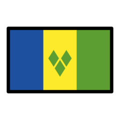 How Flag: St. Vincent & Grenadines emoji looks on Openmoji.