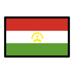 How Flag: Tajikistan emoji looks on Openmoji.