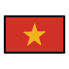 Hvordan Flagg: Vietnam emoji ser ut på Openmoji.