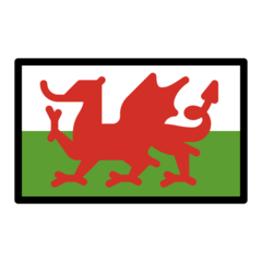 Hoe Vlag: Wales emoji eruit ziet op Openmoji.