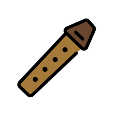 How Flute emoji looks on Openmoji.