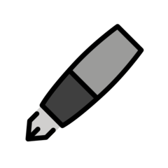 How Fountain Pen emoji looks on Openmoji.