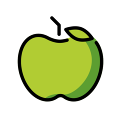 How Green Apple emoji looks on Openmoji.