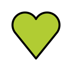 How Green Heart emoji looks on Openmoji.