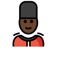 How Guard: Dark Skin Tone emoji looks on Openmoji.