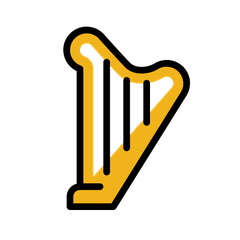 How Harp emoji looks on Openmoji.