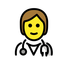 How Health Worker emoji looks on Openmoji.