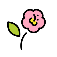 How Hibiscus emoji looks on Openmoji.