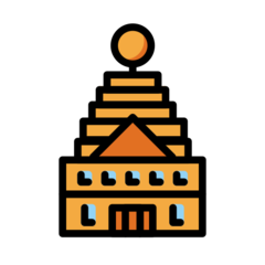 How Hindu Temple emoji looks on Openmoji.