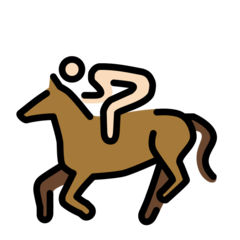 How Horse Racing: Light Skin Tone emoji looks on Openmoji.