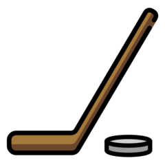 How Ice Hockey emoji looks on Openmoji.