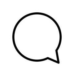 How Left Speech Bubble emoji looks on Openmoji.